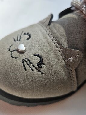 Wonder Nation Toddler Girls Cat Combat Boots Size 11 Gray Fur Trim Lace Up Zip
